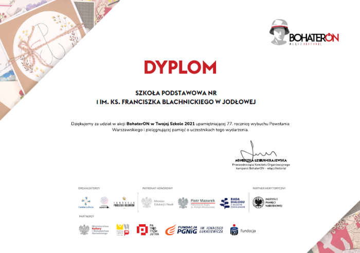 dyplom bohater on